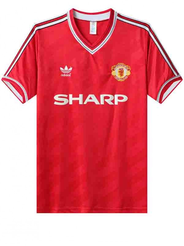 Manchester United home jersey mens retro shirt 1986-1988